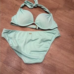smart & sexy Mint Halter Bikini Set